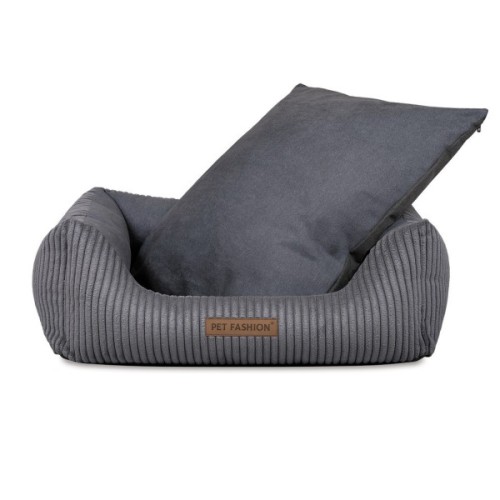 Лежак для тварин Pet Fashion DEVID 62х50х19 см темно-сірий (4823082444519)