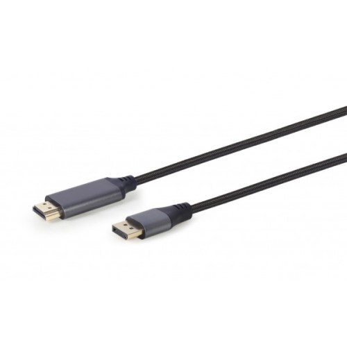 Кабель мультимедійний DisplayPort M to HDMI M 1.8m 4K60Hz Cablexpert (CC-DP-HDMI-4K-6)