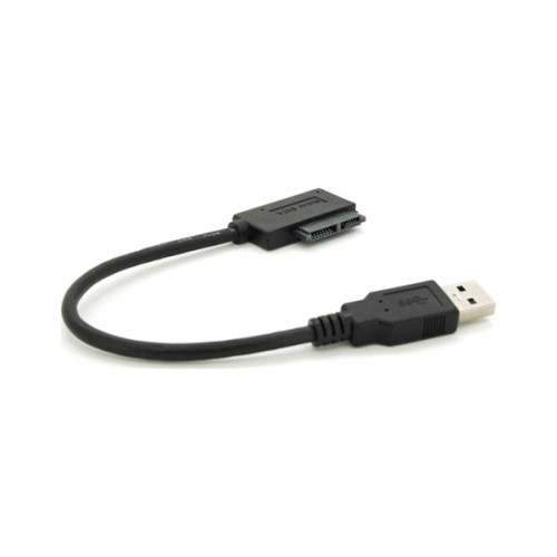 Перехідник USB 3.0 AM to Slimline SATA 13 pin 0.12m for ODD black Voltronic (YT-C3.0-SATA/0.12)