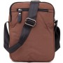 Сумка Vintage Текстильна чоловіча на два відділення Коричнева (20661)