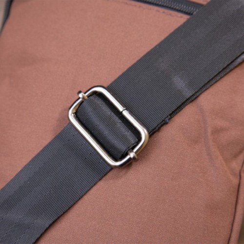 Сумка Vintage Текстильна чоловіча на два відділення Коричнева (20661)