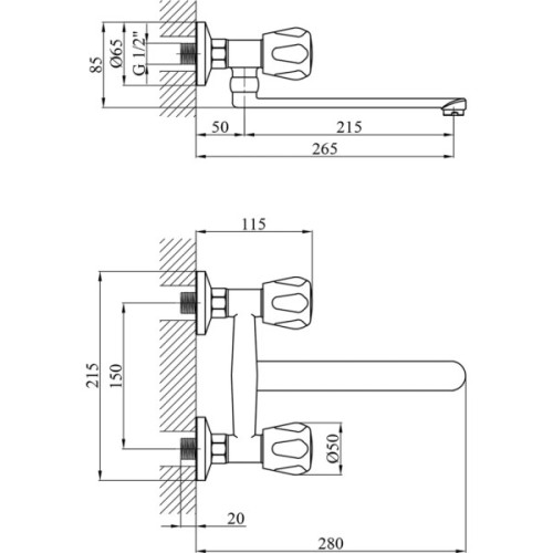 Змішувач Kroner Hamburg-C040 (CV012066)