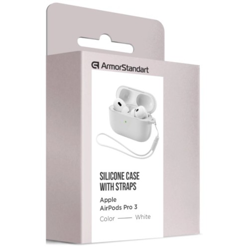 Чохол для навушників Armorstandart Silicone Case для Apple Airpods Pro 3 White (ARM88301)