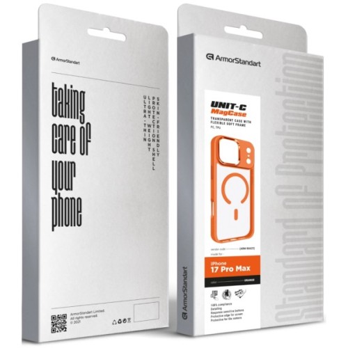 Чохол до мобільного телефона Armorstandart Unit-C MagCase Apple iPhone 17 Pro Max Orange (ARM86623)