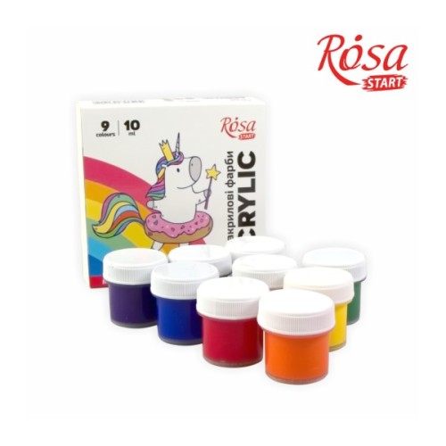 Акрилові фарби Rosa START Unicorn 9 x10 мл (4823098531012)