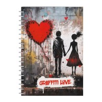 Блокнот Economix А5 пластикова обкладинка, спіраль, 80 аркушів, клітинка (E21957-02)