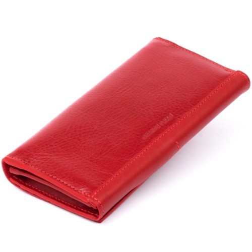 Гаманець Grande Pelle Глянсовий на магніті Червоний (11318)