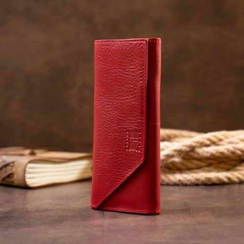 Гаманець Grande Pelle Глянсовий на магніті Червоний (11318)