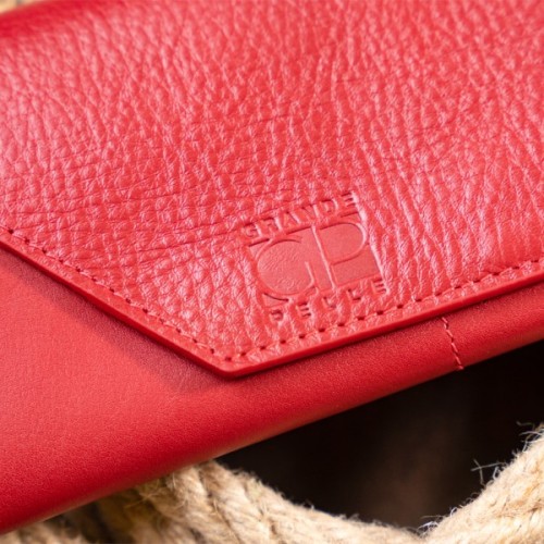 Гаманець Grande Pelle Глянсовий на магніті Червоний (11318)