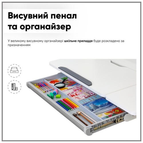 Парта з кріслом ErgoKids TH-330 W/G + Y-208 G
