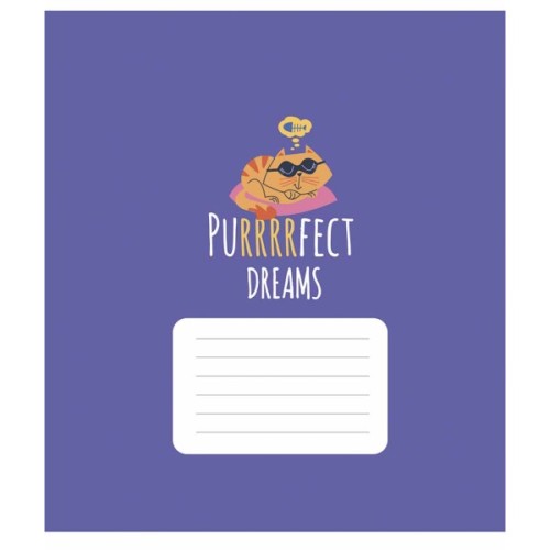 Зошит Школярик Purrrfect cats 24 аркуша клітинка (024-3562K)