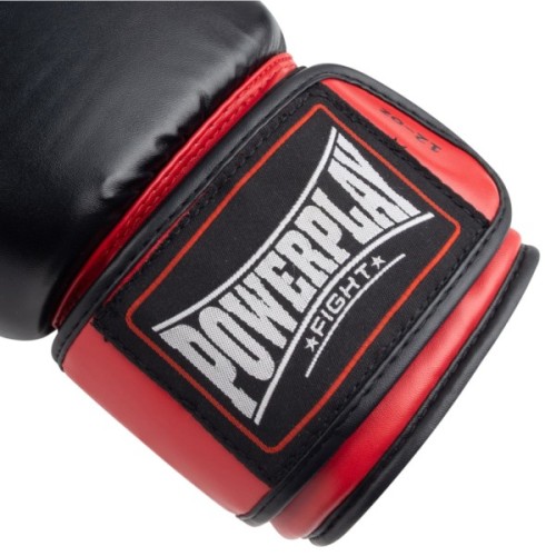 Боксерські рукавички PowerPlay 3004 Classic Чорно-Червоні 10 унцій (PP_3004_10oz_Bl/Red)