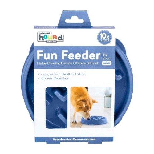 Посуд для собак Outward Hound Миска-лабіринт Fun Feeder Тетріс середня блакитна (0700603678308)