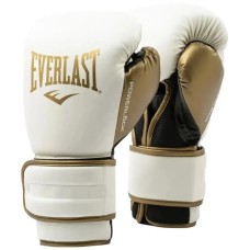 Боксерські рукавички Everlast PowerLock Boxing Training Gloves P00003049 білий, золотий 12 унцій (009283620110)