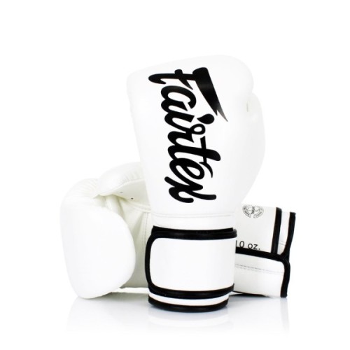 Боксерські рукавички Fairtex BGV14 White 16 унцій (бинти в комплекті) (BGV14_16oz_White)