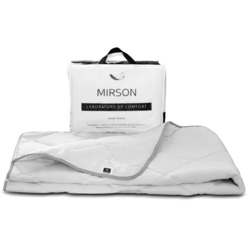 Ковдра MirSon антиалергенна EcoSilk №1301 Bianco Демісезонна 110x140 см (2200001526181)