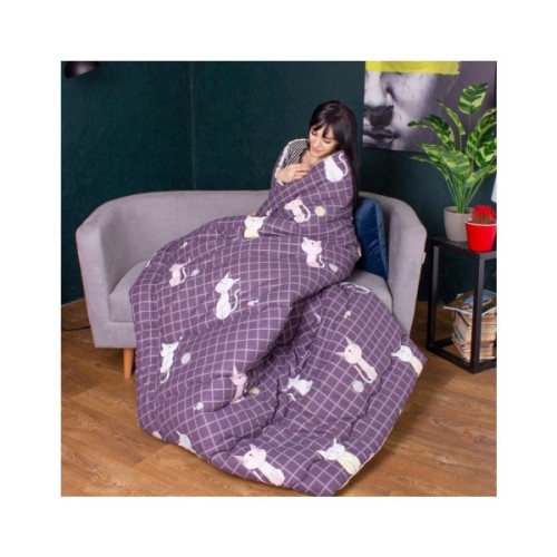 Ковдра MirSon Набір антиалергенний BamBoo Зима №3032 Color Fun Line Whales + подушка середня) 200х220+50х70 (2200004839318)