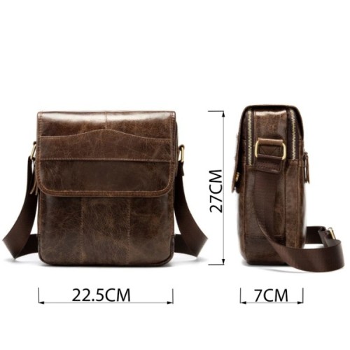 Сумка Vintage Вертикальна чоловіча Коричнева (14863)