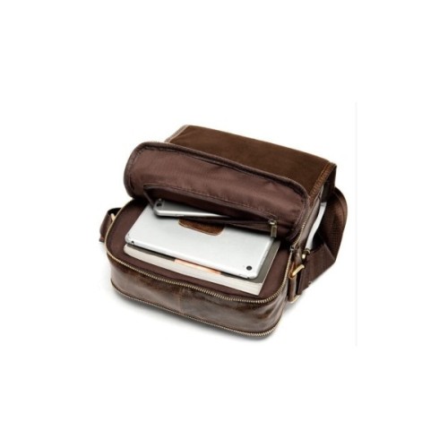 Сумка Vintage Вертикальна чоловіча Коричнева (14863)