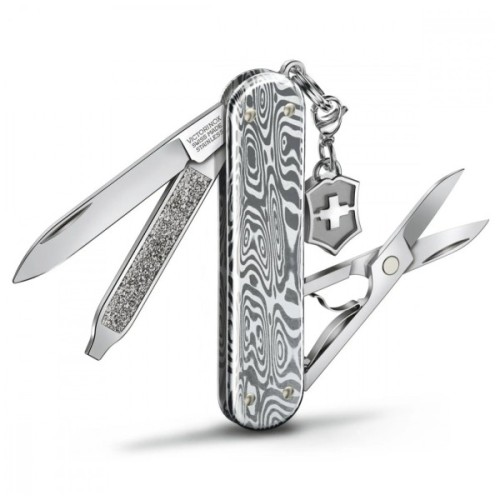 Ніж Victorinox Classic SD Brilliant Damast + брелок-лого (0.6221.34)
