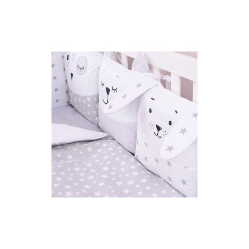 Дитячий постільний набір Верес Smiling animals white-gray new (216.07.110*90)
