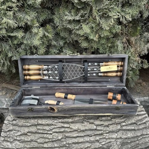 Набір для барбекю Metalzavod Майстер BBQ темна текстура (PN-BBQ-TDK)