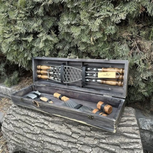 Набір для барбекю Metalzavod Майстер BBQ темна текстура (PN-BBQ-TDK)