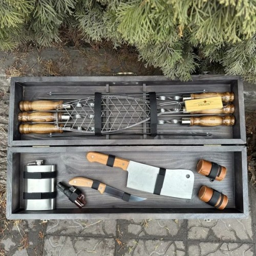 Набір для барбекю Metalzavod Майстер BBQ темна текстура (PN-BBQ-TDK)