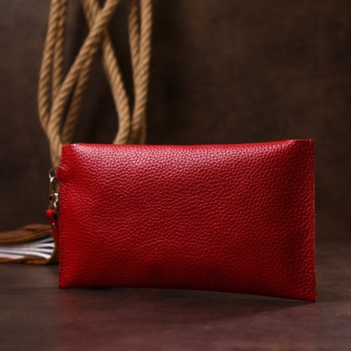 Косметичка Shvigel Шкіряна тревел Червона (16417)