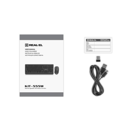 Комплект REAL-EL KIT-555W Wireless Black (EL123100056)