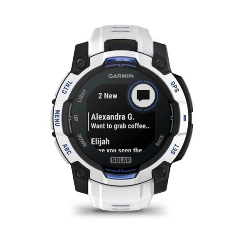 Смарт-годинник Garmin Instinct 3, 45mm, Solar, Whitestone with Whitestone Band, GPS смарт-годинник (010-02934-03)