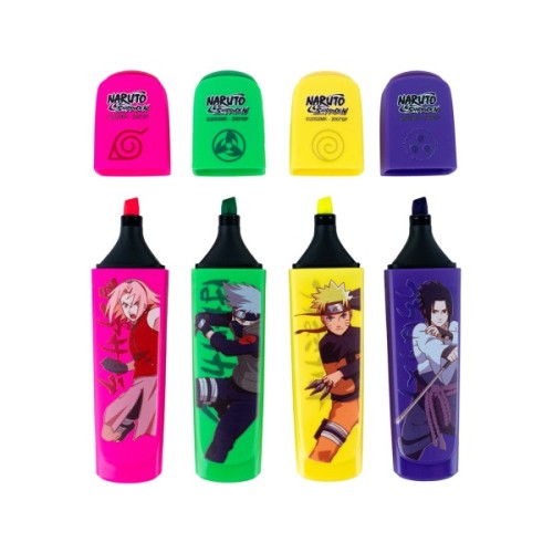 Набір маркерів Kite Highlighter Naruto, набір з 4-х кольорів (NR24-444)