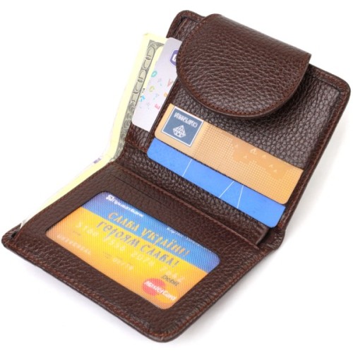 Портмоне Canpellini З натуральної шкіри Коричневе (21808)