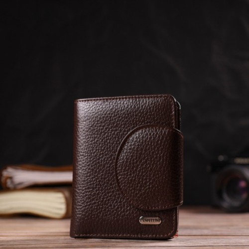 Портмоне Canpellini З натуральної шкіри Коричневе (21808)