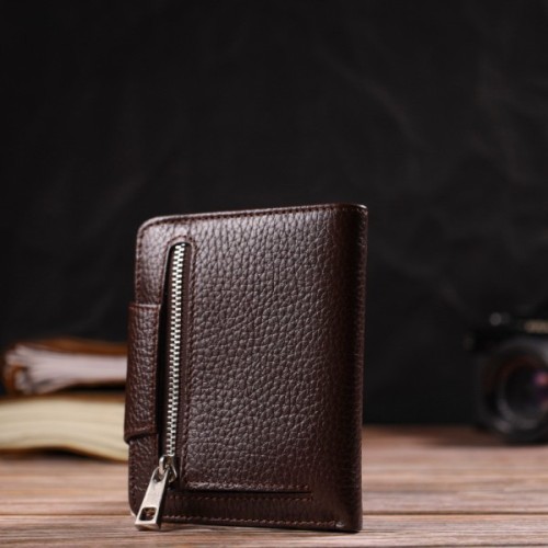 Портмоне Canpellini З натуральної шкіри Коричневе (21808)