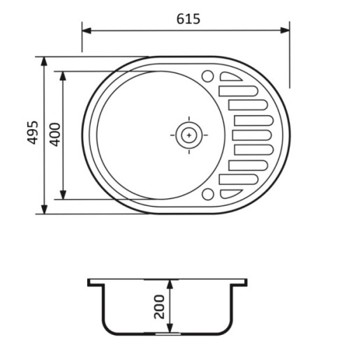 Мийка кухонна Adamant Ovum графіт + змішувач + дозатор (1824296900413)