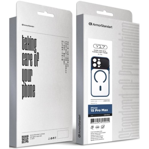 Чохол до мобільного телефона Armorstandart Y17 MagCase Apple iPhone 15 Pro Max Dark Blue (ARM91495)