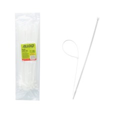 Стяжка Alloid 4.8х300мм, пластик, 100шт./уп., білий (PC-48300W) Стяжка Alloid 4.8х300мм, пластик, 100шт./уп., білий (PC-48300W)