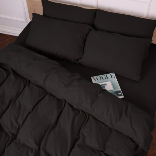 Постільна білизна MirSon 002 Black Фланель 2 x 160 x 220 Сімейний Євро (2200009648281)
