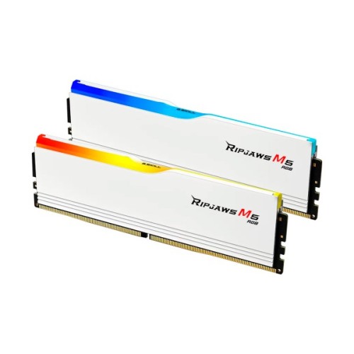 Модуль пам'яті для комп'ютера DDR5 64GB (2x32GB) 6400 MHz Ripjaws M5 RGB Matte White G.Skill (F5-6400J3239G32GX2-RM5RW)