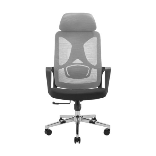 Офісне крісло Richman Монеро Хром M-1 (Tilt) Сітка чорна + сітка сіра (ADD0003211)
