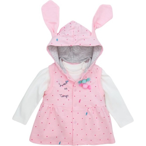 Набір дитячого одягу Tongs з жилетом (4044-68G-pink)