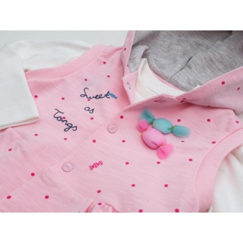 Набір дитячого одягу Tongs з жилетом (4044-68G-pink)