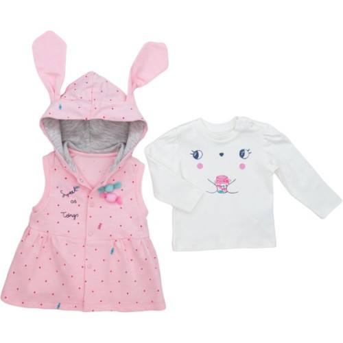 Набір дитячого одягу Tongs з жилетом (4044-68G-pink)