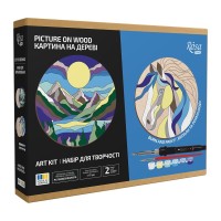 Набір для творчості Rosa Start Horse and Mountains випалювання картини на дереві, з фарбами, в коробці (4823098544678)