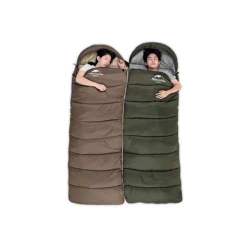 Спальний мішок Naturehike з капюшоном U350S NH20MSD07 (-3°C) правий, коричневий (6927595764312-R)
