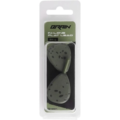 Грузило Brain In-Line Flat Lead 84g 2шт/уп Green (1858.32.05)