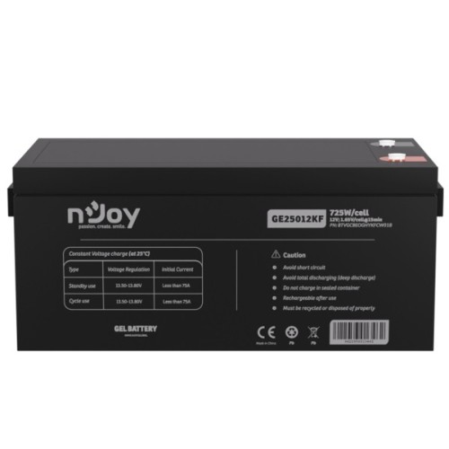 Батарея до ДБЖ nJoy 12V 250Ah (BTVGCBEOGHYKFCW01B) GEL (GE25012KF)