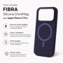 Чохол до мобільного телефона BeCover FIBRA Silicone OmniMag Apple iPhone 17 Pro Dark Purple (716215)
