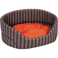Лежак для тварин Природа "Coral 3" 66х57х29 см Коричневий/смужка (4823082429202)